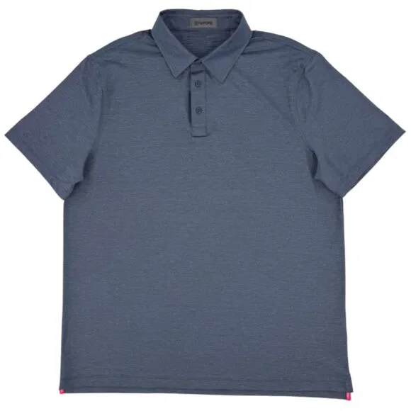 NEW G/FORE Men's Melange Ice Nylon Polo Golf Shirt Twilight XL
